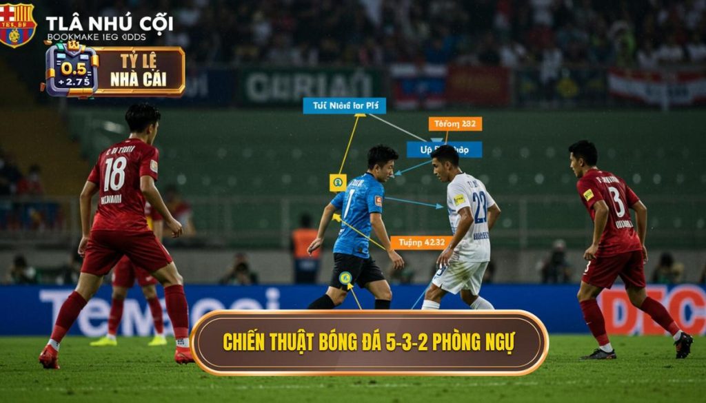Chiến thuật bóng đá 5-3-2 phòng ngự