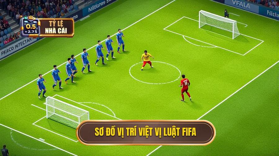 1. Sơ đồ vị trí việt vị luật FIFA