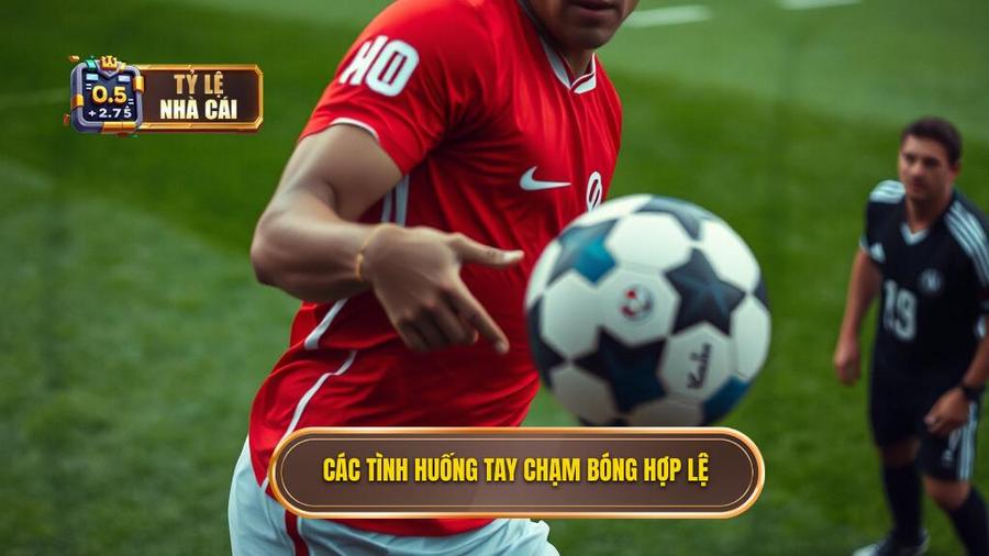 2. Các tình huống tay chạm bóng hợp lệ